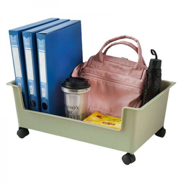 Office desk storage rack, workstation table bottom with wheels, bag storage box, desk top, box, basket, cabinet