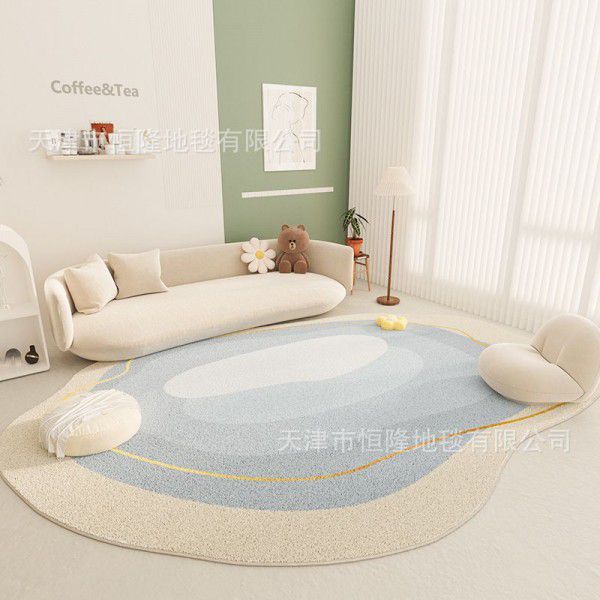 Light Luxury Luxury Carpet, Irregular Shaped Bedroom Bedside Carpet, Water Absorbent, Non slip, Imitation Cashmere Living Room Carpet