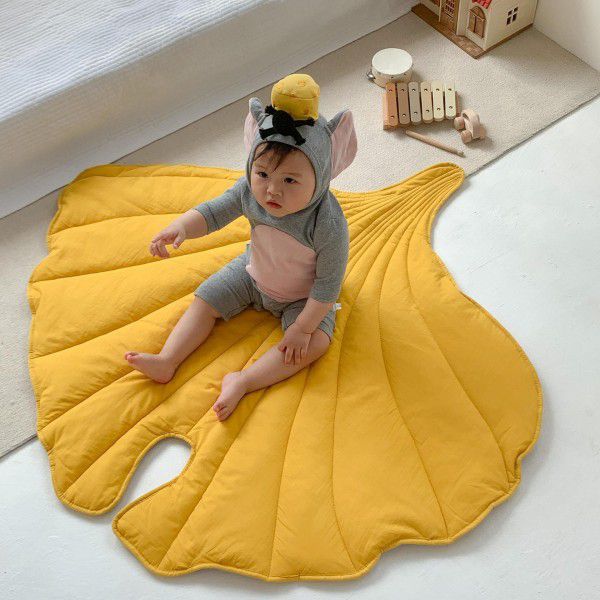 Nordic style entrance leaf mat, baby floor mat, children's room crawling mat, game carpet crawling mat