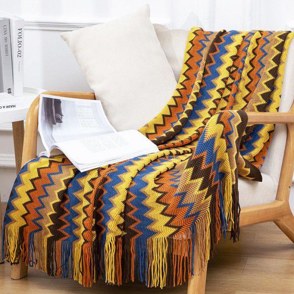 Bohemian sofa blanket blanket cover blanket homestay bed end blanket drape blanket cross-border office nap blanket air conditioning blanket