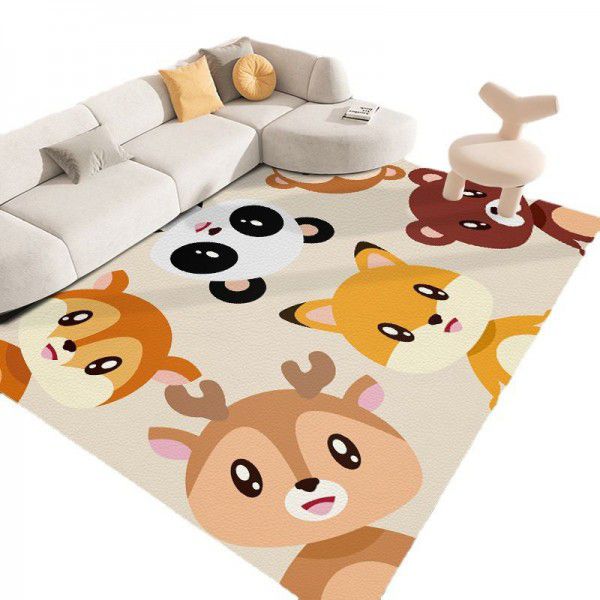Children's living room, bedroom, full of carpets, cartoon baby crawling carpet, waterproof, oil resistant, wipe free leather carpet