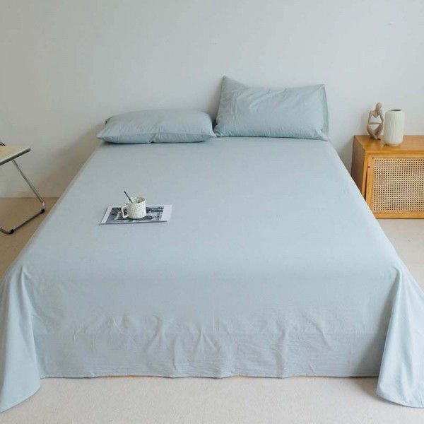 Non printed washed cotton bed sheets, bed sheets, high-quality plain cotton, simple dust cover