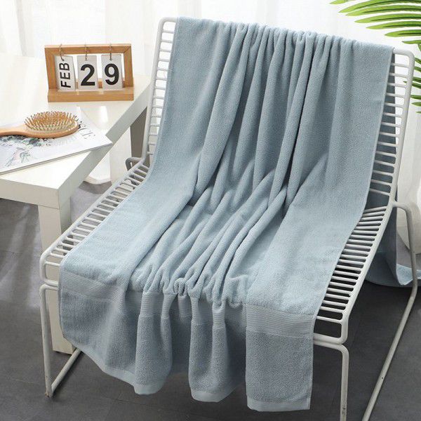 Pure cotton bath towel, large size, all cotton thickened and enlarged wrap, household soft and non shedding