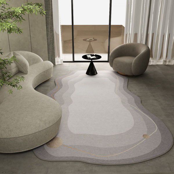 Simple carpet, living room coffee table carpet, high-end irregular sofa carpet, stain resistant bedroom floor mat, plush