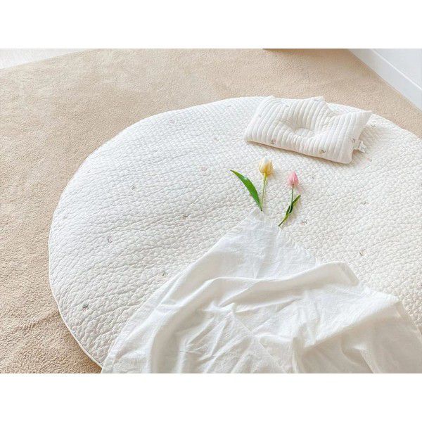 Infant and toddler circular crawling mat, detachable and washable floor mat, exquisitely embroidered children's tent carpet