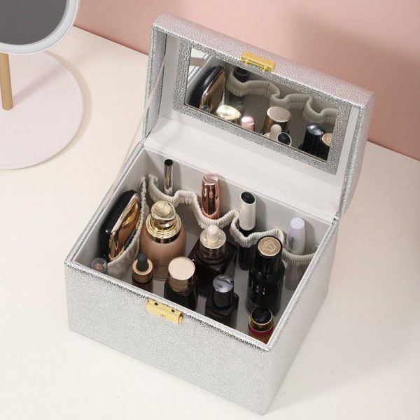 Cosmetics storage box dustproof makeup brush storage large capacity creative portable waterproof makeup box
