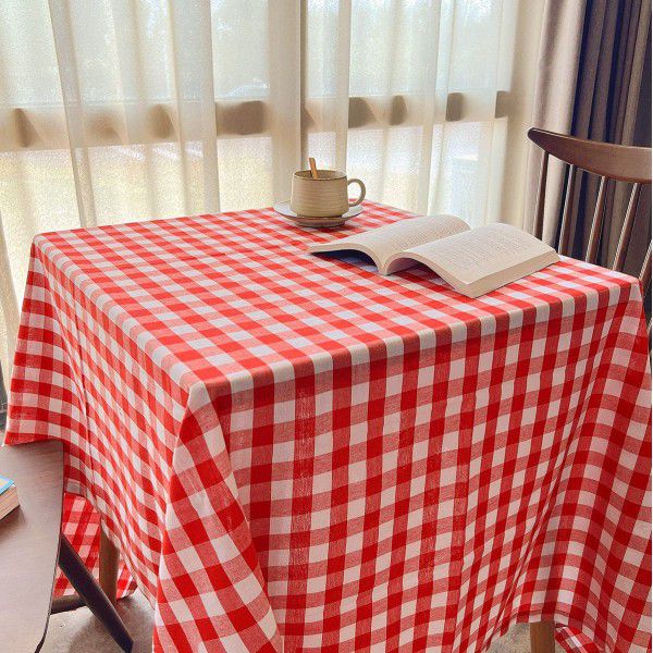Cotton linen tablecloth, large-sized rectangular dining table cloth, tea table table mat, tablecloth, fabric art, household products