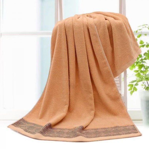 Enlarged thickened pure cotton bath towel for adult male and female couples, absorbent and soft cotton bath towel for household use