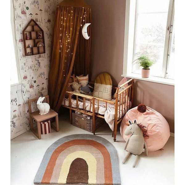 Children's Room Rainbow Carpet Deformed Thickened Bedside Carpet Chair Floor Mat