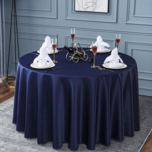 Thickened hotel tablecloth, large round tablecloth, high-end restaurant, round banquet table cloth, fabric art