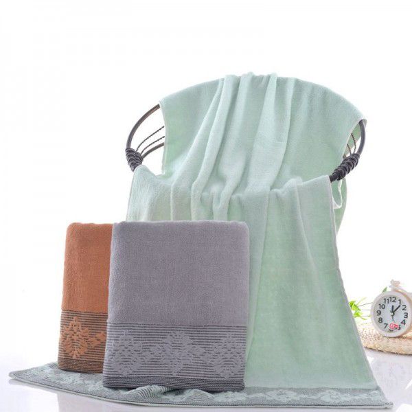 Bath towel, pure cotton, thickened and increased water absorption, all cotton bath towel, beach towel gift
