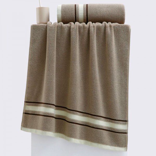 Pure cotton bath towel for household use, simple and absorbent, thickened plain color, new all-cotton bath towel for men and women