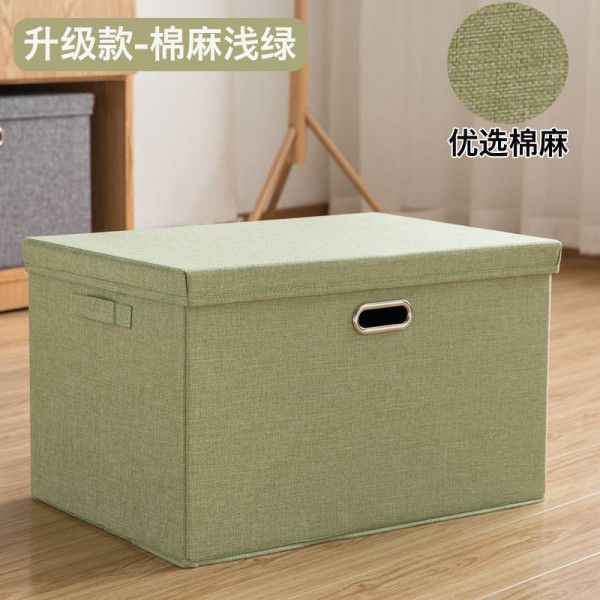 Foldable Heaven and Earth Cover Wardrobe Storage Box Fabric, Cotton, Hemp, Japanese Home, Bedroom, Cloth Storage and Sorting Box