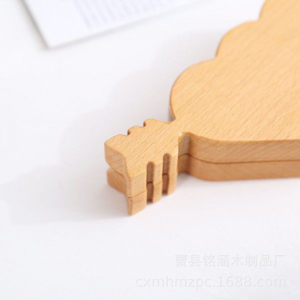 Bamboo Vintage Box Double Love Sorting Box Earstuds Pendant Jewelry Necklace Storage Box Wedding Ring Box