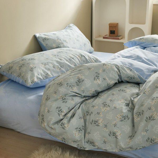 Autumn and winter bedding, milk velvet, coral velvet, crystal velvet, three piece bed sheet set, all cotton plush duvet cover, four piece bed cover