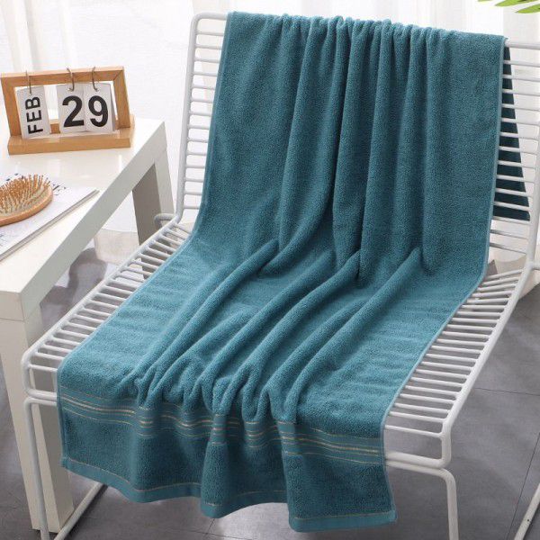 Pure cotton bath towel, all cotton thickened and enlarged towel, soft for adult household use