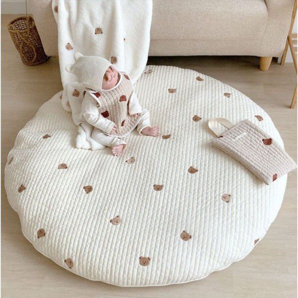 New baby and child circular crawling mat, detachable and washable floor mat, exquisitely embroidered children's tent carpet