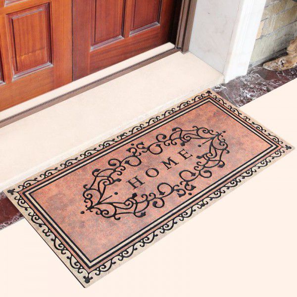 Rubber flocking entry mat, villa foot mat, hall door mat, plastic door mat, soil mat, and entry anti-skid mat