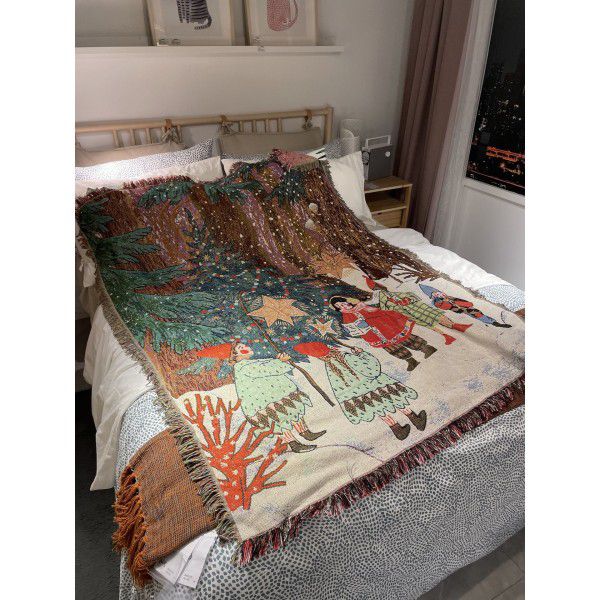 Christmas decorative blanket, leisure blanket, sofa blanket, tapestry