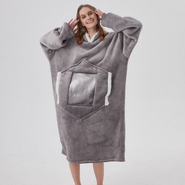 Lazy blanket, hood, zipper, TV blanket, TV blanket, TV blanket, pajama, sweater