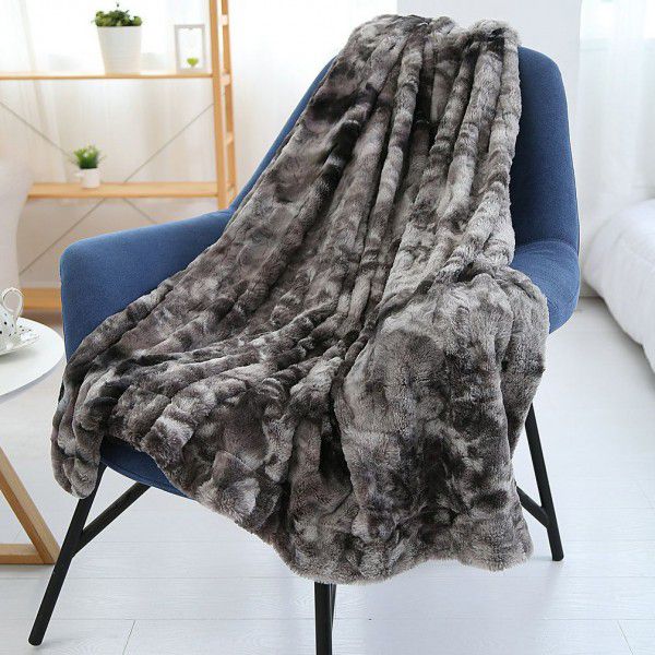 Plush blanket, long hair, crystal velvet blanket, shawl cover blanket