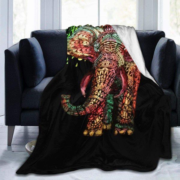 Creative Autumn and Winter Warm Sofa Cover Blanket Printed Double sided Flannel Air Conditioning Blanket