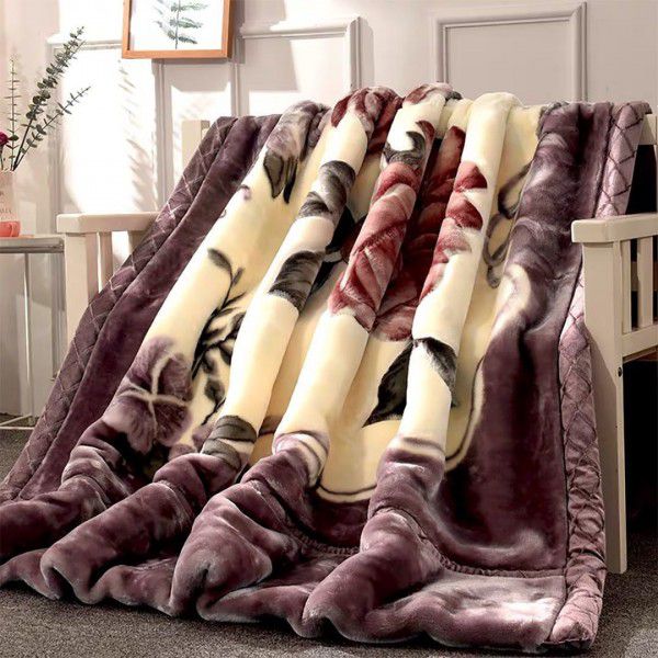 Thickened Raschel Blanket Double Layer Super Soft Warm Blanket Wedding Red Gift Cover Blanket Plush Blanket Quilt